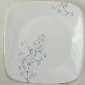 Corelle Square JACARANDA 6 1/2 BREAD PLATE Dessert Appetizer PURPLE Floral