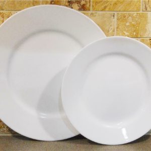 Corelle DAZZLING WHITE *Choose: 10.75 Dinner OR 8.5 Lunch PLATE *Wide Rimmed