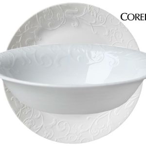 Corelle BOUTIQUE Bella Faenza 18-oz SOUP CEREAL BOWL *Old English Garden Scrolls