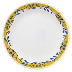 Corelle CASA FLORA 6 3/4 BREAD DESSERT Plate *Mexico BLUE & YELLOW Leaf Vine NEW