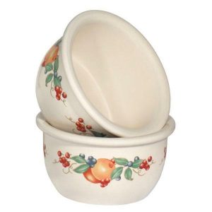 2-pk Corelle ABUNDANCE 7 oz Stoneware RAMEKIN Side Dish DESSERT Cup *NEW