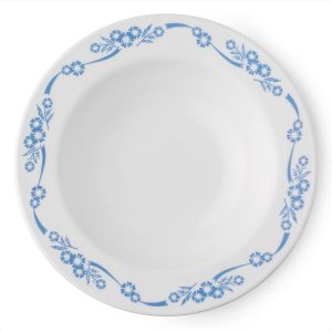Corelle CORNFLOWER BLUE 60th Anniversary 10 3/4 FLAT WIDE-RIM ENTREE 28-oz BOWL