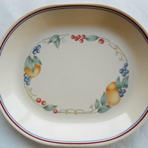 NRM Corelle ABUNDANCE SERVING PLATTER Fruit Entree Tray Chop Plate Sandstone