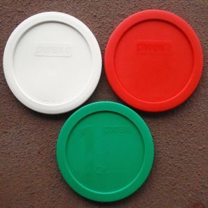PYREX 1 - 1.5 Qt Mixing Bowl PLASTIC COVER 322-PC Round 7 WHITE ONLY