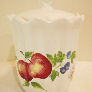 *NEW Corelle 14.5-oz CHUTNEY CANISTER Fruit Harvest Stoneware 4 1/2 Tea Storage
