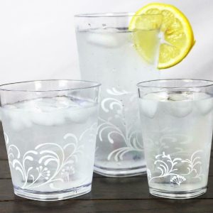 4 Corelle CHERISH / MADELINE Acrylic DRINKWARE Beverage Glasses 19. 14 or 8-oz NEW