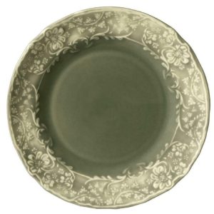 NEW Matceramica GREEN JULIET 8 3/4 Salad Dessert PLATE Embossed Floral Portugal