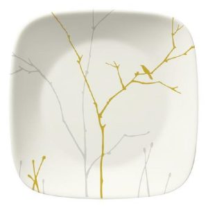 1 Corelle Market Street New York GILDED WOODS Square 6.5 DESSERT Bread PLATE