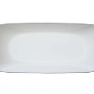 1 Corelle PURE WHITE Winter 10x5 APPETIZER TRAY Serving Platter Oblong Fish Plate