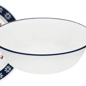 *NEW Corelle NORDIC BLU 18-oz SOUP CEREAL BOWL 6 1/4 Dark Navy Blue Rim