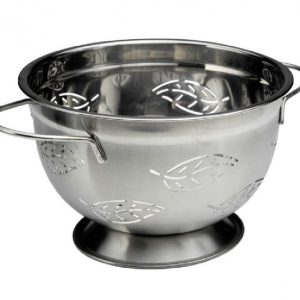 GOOD Cook 4-Quart STAINLESS Steel LEAF Leaves COLANDER *Heavy Duty TRIPLE CHROME