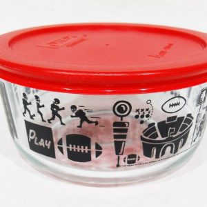 Pyrex OHIO STATE Buckeyes OSU FOOTBALL 4 Cup STORAGE BOWL Game Helmet Jersey