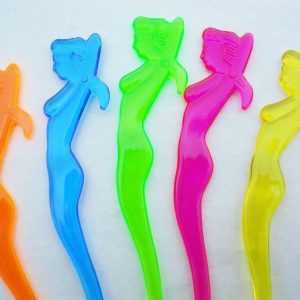20 MERMAID 6 Acrylic TROPICAL DRINK Cocktail STIRRERS Swizzle Sexy Lady Love