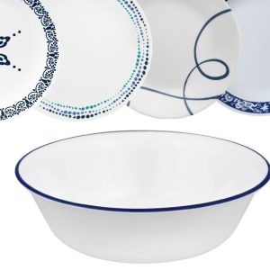 Corelle 18-oz SOUP CEREAL SALAD BOWL *Cobalt Circles. Ocean Blues. True Blue