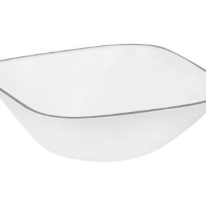 Corelle Square GRAY RIM 22-oz SOUP CEREAL BOWL Grey Jacaranda Kyoto Night Adlyn