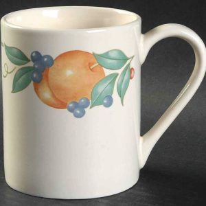 New CORELLE Coordinates ABUNDANCE FRUIT MUG *Sandstone 11-oz Stoneware China