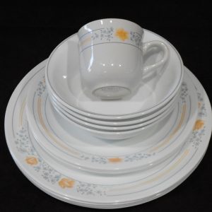 ❤️ 16-pc Corelle APRICOT GROVE DINNERWARE SET w/ Dinner Lunch Plates 18-oz Bowls Cups