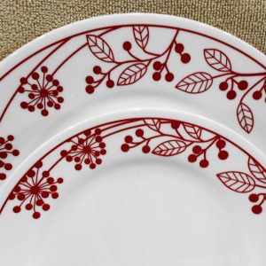 NEW Corelle BERRIES & LEAVES UPick: 10.75 DINNER or 8.5 LUNCH PLATE Red Floral