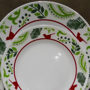 Corelle BIRDS & BOUGHS Choose: DINNER or LUNCH PLATE Christmas Red Cardinals