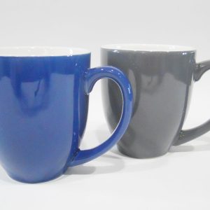CORELLE 13-oz Mug INDIGO BLUE or GRAY /Speckled Blooms Mavi Stone Grey Reminisce