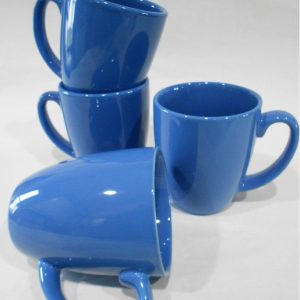4 NEW Corelle 11-oz MEDIUM BLUE MUGS Cups *Cornflower Memphis Morning Spring Snowflake