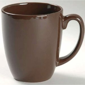 NEW Corelle 11-oz Chocolate BROWN MUG Cup *Tree Bird Squared Rola Kitu Woodland