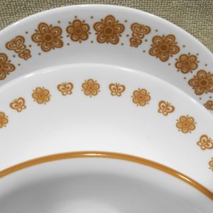 ?16-pc Corelle BUTTERFLY Gold DINNERWARE SET Dinner Bread PLATES Dessert BOWLS