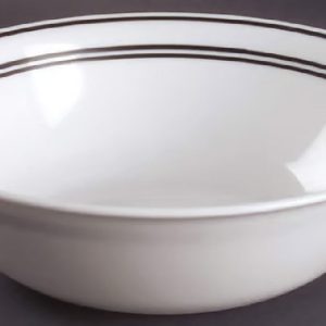 NR MINT Corelle CLASSIC CAFE BLACK 1-Qt SERVING BOWL Triple Bands 8.5 x 2.5