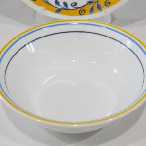 NEW Corelle CASA FLORA 18-oz Soup CEREAL BOWL *Mexico Blue Yellow Bands