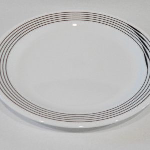 RARE 1st Prototype COMCOR Tableware by Corning BLACK OPTIC 9 LUNCH PLATE