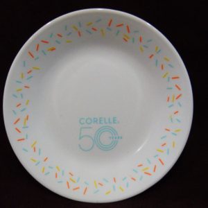 CORELLE 50th Anniversary 6 3/4 BIRTHDAY SPRINKLES Bread Appetizer Cake PLATE