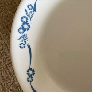 Excellent '70's CORELLE by Corning BLUE CORNFLOWER SERVING PLATTER Chop Plate