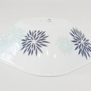 *New Corelle DAHLIA Square 22-oz SOUP BOWL Cereal 6.5 *Blue Green Flower Petals