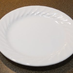 VGC CORELLE White Swirled ENHANCEMENTS 7.25 BREAD PLATE Dessert Salad