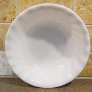 Pristine CORELLE White Swirl ENHANCEMENTS 10-oz DESSERT BOWL Fruit Berry Sauce