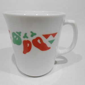 NEW Corelle FIESTA 9-oz CUP MUG Coffee Tea Vitrelle Glass *Red Green Chili Peppers