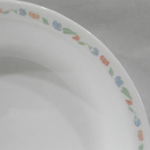Corelle FRIENDSHIP PIE PLATE 10.25 Multi-Dish PASTEL TULIP FLORAL Flat Rim