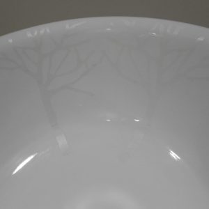 Corelle FROST 2-Qt SERVING BOWL 10.25 White Bare Trees Silver Moonbeams
