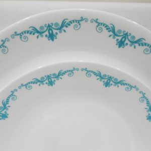 NEW Corelle GARDEN LACE >Choose: Dinner or Lunch PLATE *Teal Blue Turquoise