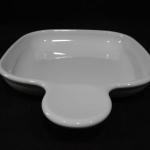 NEW CorningWare GRAB-IT SNACK PLATE Square White P-185-B Pyroceram Tab Handle
