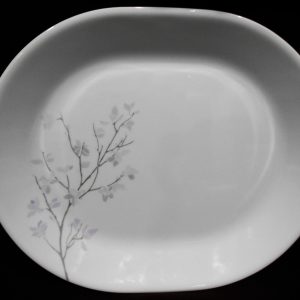 Corelle JACARANDA 12.25x10 SERVING PLATTER Plate Purple Swirled Fluted Rim