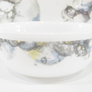 CORELLE LUMOS 16-oz SOUP Cereal BOWL 5.75  *Muted Gray Yellow Purple Blue