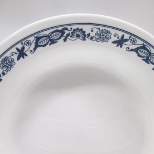 1 New CORELLE Livingware OLD TOWN BLUE Onion 15-oz Flat RIMMED SOUP BOWL Navy
