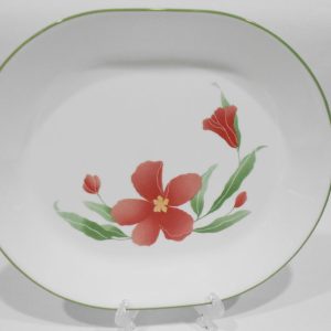 Corelle PACIFIC BLOOM 12x10 SERVING PLATTER Meat Plate Entr??e *Red Hibiscus