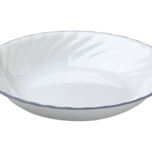 Corelle PINK TRIO 20-oz PASTA BOWL Soup Salad ENGLISH MEADOW Powder Blue Rim