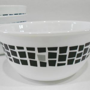 1 Corelle PRECIOUS COLORS 28-oz SOUP BOWL 6 1/4 Mosaic Tiles ONYX BLACK