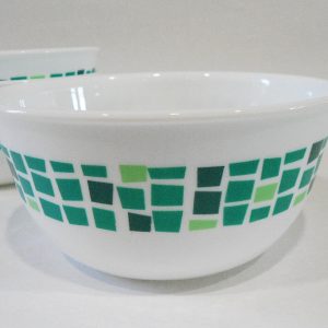 1 Corelle PRECIOUS COLORS 28-oz SOUP BOWL 6.25 Mosaic Tiles EMERALD GREEN