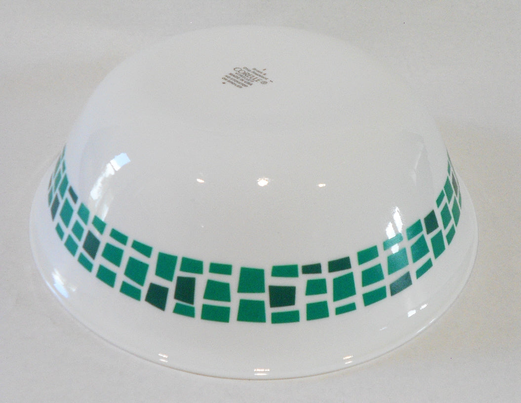 1 Corelle PRECIOUS COLORS 1-Qt SERVING BOWL Vegetable Mosaic Tiles EMERALD GREEN - Image 2