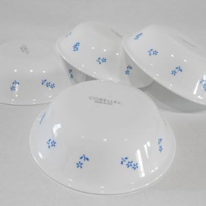 4 Corelle PROVINCIAL BLUE 10-oz DESSERT BOWLS 5.25 Sauce Dip Fruit Berry