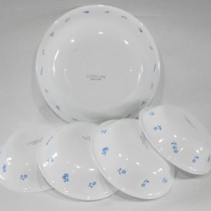 5-pc Corelle PROVINCIAL BLUE SNACK SET 1-Qt Serving & 10-oz Dessert / Fruit Bowls